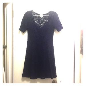 Navy blue all over lace dress